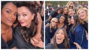 Aishwarya Rai Bachchan Dazzles at Paris Fashion Week, Snaps Selfies with 'Bridgerton' Star Simone Ashley and BFF Eva Longoria