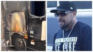 Antifa Protesters Mistake Ice Cube Tour Bus for ICE Vehicle, Set It Ablaze in Portland; Rapper Responds