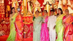 Kajol and Jaya Bachchan's 'Kabhi Khushi Kabhie Gham' Reunion Warms Hearts at Durga Puja Celebration