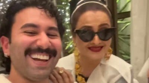 Orry and Rekha's Unexpected Pairing Delights Fans at Star-Studded Party: Watch the Hilarious Moment