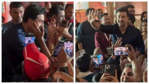 Ranbir Kapoor's Durga Puja Visit: Actor Wins Over Fans with Humility Alongside Ayan Mukerji
