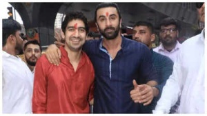 Ranbir Kapoor Honors Late Deb Mukherjee at Durga Puja with Ayan Mukerji