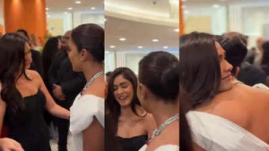 Priyanka Chopra's Heartwarming Encounter with Mrunal Thakur Moves Actress to Tears at Mumbai Event (WATCH)