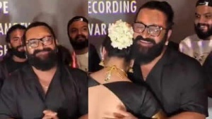 'Kantara: Chapter 1' Premiere: Rishab Shetty's Emotional Embrace with Wife Pragathi Steals the Show