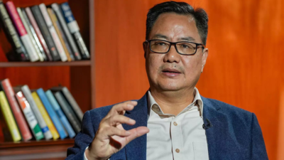 Minister Rijiju during the interview