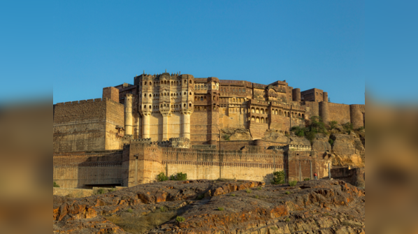Mehrangarh Fort as the imposing backdrop for Bruce Wayne's prison.