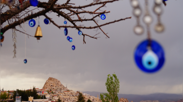 A depiction of the darker interpretation of the Evil Eye symbol.
