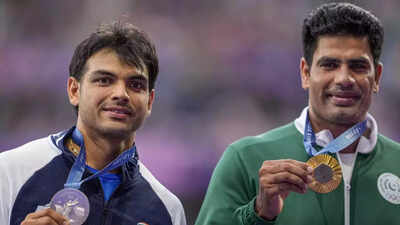 Neeraj Chopra and Arshad Nadeem, rivals on the field.