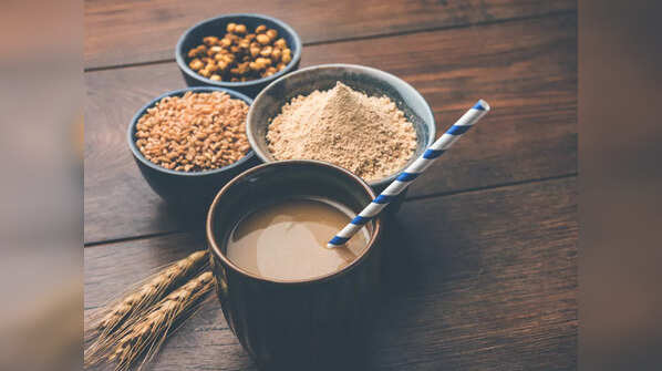 Mixing sattu into wheat flour