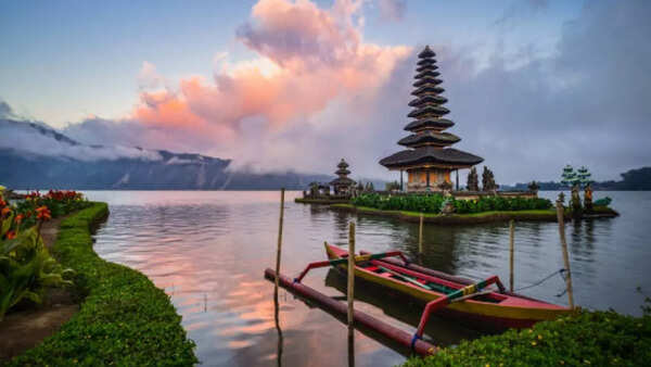 Tranquil beach scene in Bali, Indonesia