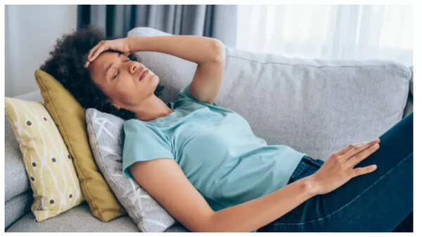 Person feeling exhausted