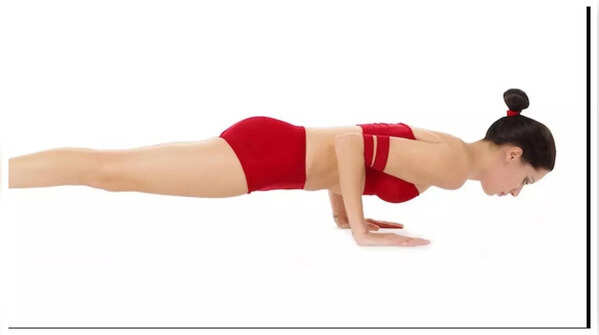 Building upper body strength with Chaturanga Dandasana.