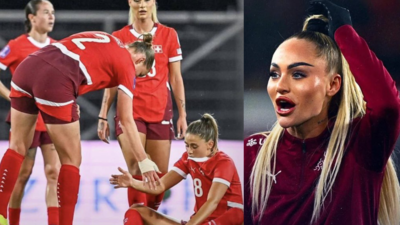 Alisha Lehmann dejected after Switzerland's defeat