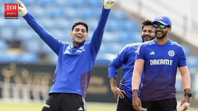 Indian players Reddy, Gill, and Thakur train for the Edgbaston Test