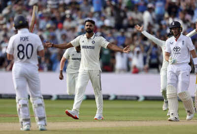 Akash Deep celebrates dismissing Joe Root