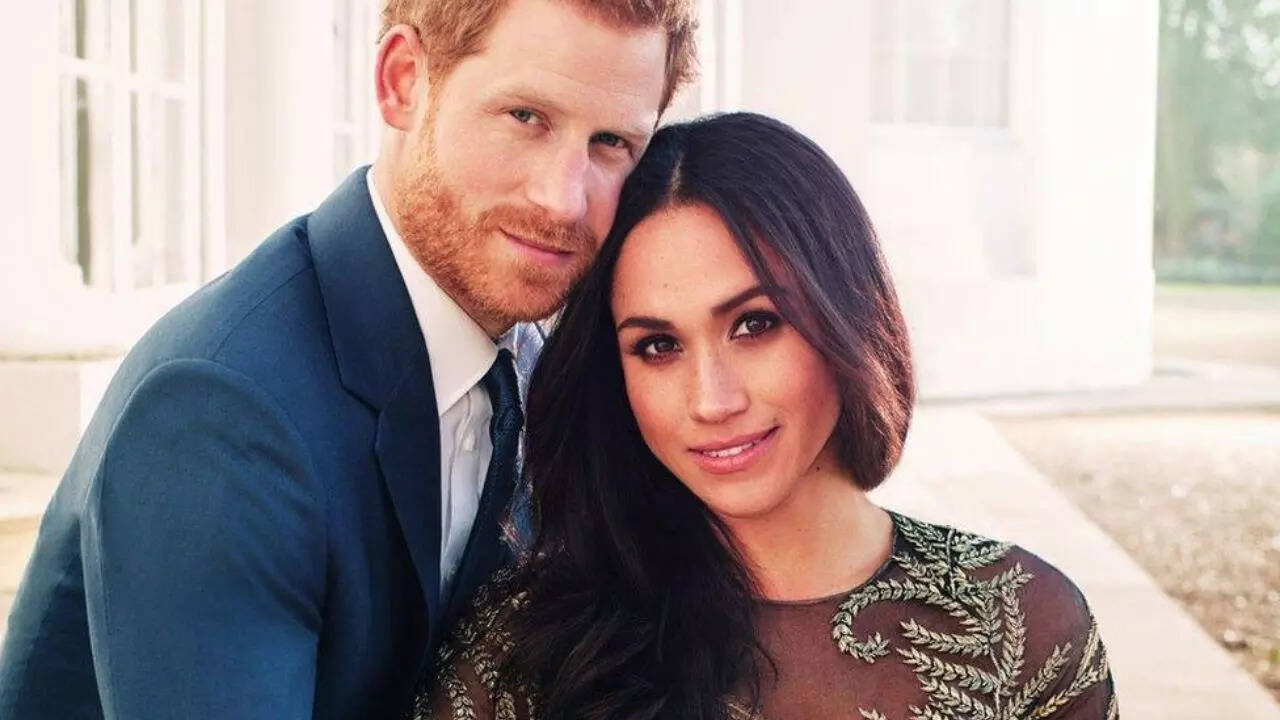 Meghan Markle and Prince Harry on their wedding day