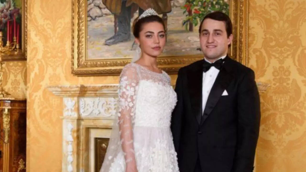 Khadija Uzhakhova in her lavish wedding gown