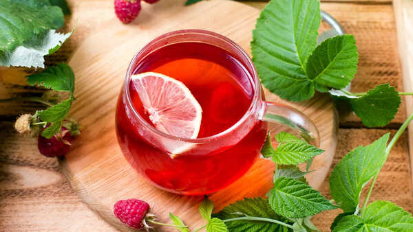 A steaming cup of herbal tea