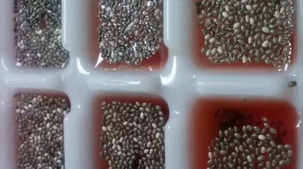 Chia ice cubes